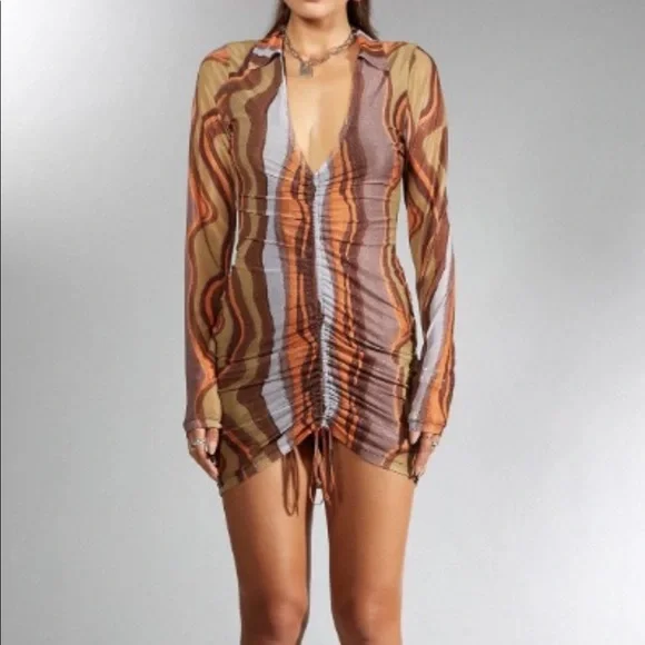 aviva mini dresses Aviva Mini Dress in Abstract Camo